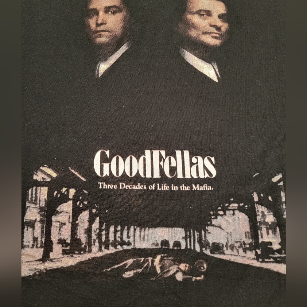 GoodFellas Black Graphic Modern T-Shirt, XL - Picture 3 of 4